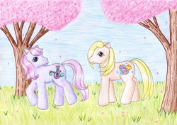 Size: 1024x721 | Tagged: safe, artist:normaleeinsane, character:sweetsong, g3, cupcake (g3), traditional art