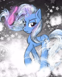Size: 4535x5699 | Tagged: safe, artist:my-magic-dream, character:trixie, species:pony, species:unicorn, absurd resolution, brush, female, frown, mare, solo