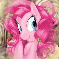 Size: 1600x1600 | Tagged: safe, artist:my-magic-dream, character:pinkie pie, species:pony, alternate hairstyle, female, happy, mare, smiling, solo