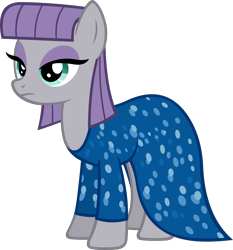 Size: 2794x3000 | Tagged: safe, artist:doctor-g, character:maud pie, episode:make new friends but keep discord, g4, my little pony: friendship is magic, clothing, dress, female, gala dress, simple background, solo, transparent background, vector