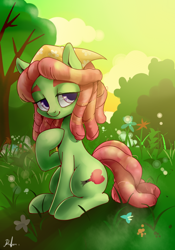 Size: 700x1000 | Tagged: safe, artist:renokim, character:tree hugger, species:earth pony, species:pony, episode:make new friends but keep discord, g4, my little pony: friendship is magic, cute, female, huggerbetes, mare, solo