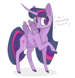 Size: 1280x1321 | Tagged: safe, artist:jellybeanbullet, character:twilight sparkle, character:twilight sparkle (alicorn), species:alicorn, species:pony, curved horn, female, long mane, mare, smiling, solo, vulgar