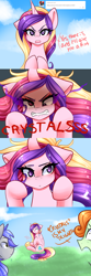 Size: 1280x3840 | Tagged: safe, artist:sugarberry, character:princess cadance, ask-cadance, blushing, comic, derp, glowing eyes, mocking, ptsd, sombra eyes, tumblr