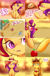 Size: 2560x3840 | Tagged: safe, artist:sugarberry, character:apple spice, character:braeburn, apple, comic