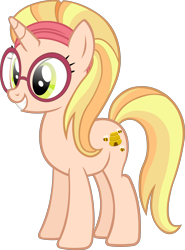 Size: 2224x3000 | Tagged: safe, artist:doctor-g, character:honey lemon, episode:amending fences, g4, my little pony: friendship is magic, big hero 6, bookseller, cute, glasses, happy, headband, ponified, simple background, smiling, solo, transparent background, vector