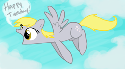 Size: 1800x1000 | Tagged: safe, artist:professor-ponyarity, character:derpy hooves, species:pegasus, species:pony, female, mare, solo, tuesday