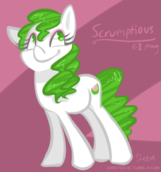 Size: 631x677 | Tagged: dead source, safe, artist:steeve, species:earth pony, species:pony, g1, abstract background, female, g1 to g4, generation leap, mare, scrumptious, solo
