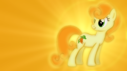 Size: 1600x900 | Tagged: safe, artist:liggliluff, artist:sailortrekkie92, character:carrot top, character:golden harvest, species:earth pony, species:pony, female, glow, mare, solo, vector, wallpaper