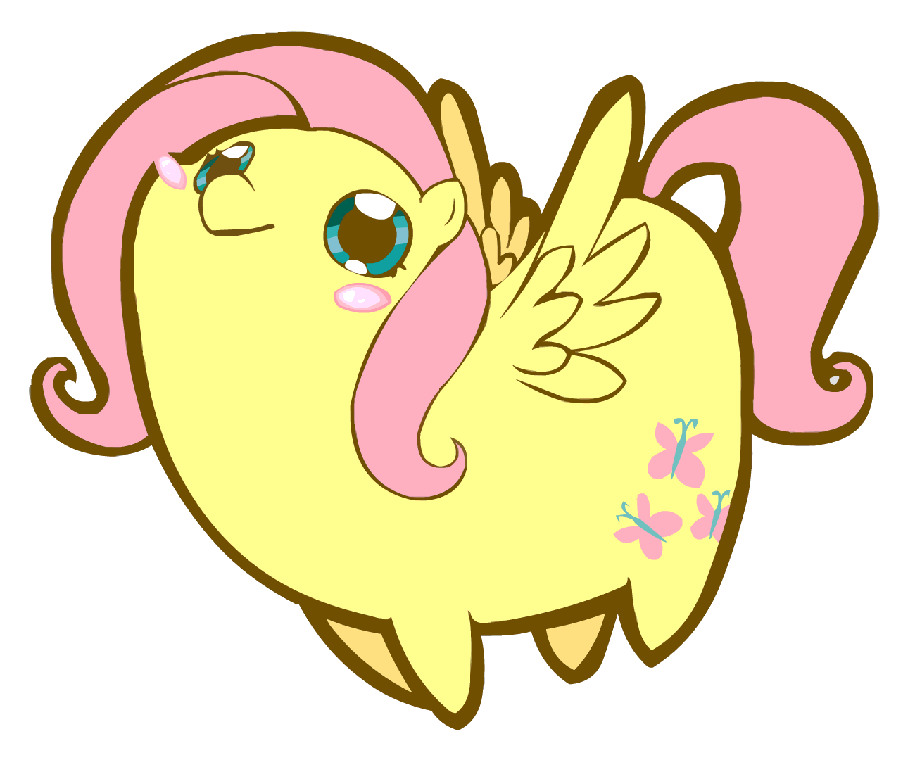 Size: 1300x1080 | Tagged: safe, artist:coggler, artist:frog&cog, artist:gopherfrog, artist:megamanhxh, character:fluttershy, species:pegasus, species:pony, chubbie, animated, blinking, blush sticker, blushing, cute, female, fluttershibby, looking up, mare, shyabetes, simple background, smiling, solo, spread wings, transparent background, weapons-grade cute, wings