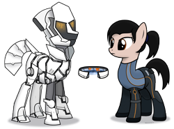 Size: 8448x6260 | Tagged: safe, artist:mrlolcats17, absurd resolution, android, grey goo, ponified, science fiction, simple background, transparent background, valiant singleton, vector, video game