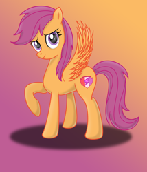 Size: 1734x2028 | Tagged: safe, artist:deannaphantom13, character:scootaloo, species:pegasus, species:pony, episode:crusaders of the lost mark, g4, my little pony: friendship is magic, adult, cutie mark, female, older, solo, the cmc's cutie marks