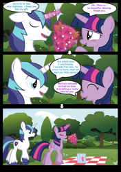 Size: 960x1361 | Tagged: safe, artist:paperlover, character:shining armor, character:twilight sparkle, character:twilight sparkle (alicorn), species:alicorn, species:pony, comic:your best friend and best lover, ship:shiningsparkle, brother and sister, explicit series, female, flower, incest, infidelity, male, mare, shipping, siblings, straight
