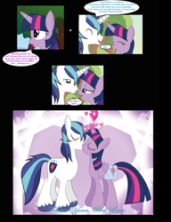 Size: 960x1247 | Tagged: safe, artist:paperlover, character:shining armor, character:twilight sparkle, character:twilight sparkle (alicorn), species:alicorn, species:pony, species:unicorn, comic:your best friend and best lover, ship:shiningsparkle, brother and sister, explicit series, female, horns are touching, incest, infidelity, kissing, male, mare, shipping, siblings, straight