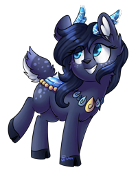 Size: 802x1000 | Tagged: safe, artist:spacechickennerd, oc, oc only, cloven hooves, original species, pond pony, solo