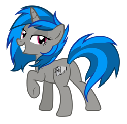 Size: 1024x1005 | Tagged: safe, artist:aborrozakale, oc, oc only, oc:homage, species:pony, species:unicorn, fallout equestria, bedroom eyes, fanfic, fanfic art, female, horn, looking at you, looking back, mare, plot, presenting, simple background, smiling, solo, transparent background, vector