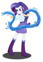Size: 2656x3792 | Tagged: safe, artist:deannaphantom13, character:rarity, my little pony:equestria girls, avatar the last airbender, bracelet, crossover, female, hydrokinesis, simple background, solo, transparent background, waterbending