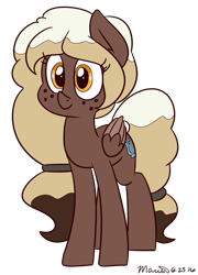 Size: 747x1039 | Tagged: safe, artist:melodicmarzipan, oc, oc only, oc:sweet mocha, species:pegasus, species:pony, female, looking at you, mare, solo