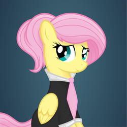 Size: 1024x1024 | Tagged: safe, artist:maplesunrise, artist:tim015, character:fluttershy, businessmare, clothing, cute, female, shading, solo, suit, vector