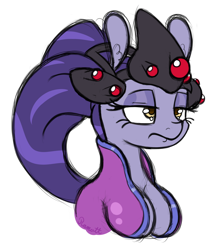Size: 1050x1200 | Tagged: safe, artist:ramott, species:anthro, absolute cleavage, breasts, cleavage, female, overwatch, ponified, solo, widowmaker