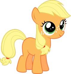 Size: 1280x1344 | Tagged: safe, artist:hawk9mm, character:applejack, g4, female, filly, simple background, solo, transparent, transparent background, vector