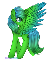 Size: 1024x1097 | Tagged: safe, artist:northlights8, oc, oc only, oc:sunshine heart, species:pegasus, species:pony, colored wings, colored wingtips, simple background, solo, transparent background