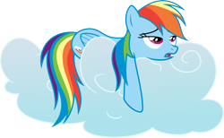 Size: 6772x4170 | Tagged: safe, artist:hawk9mm, character:rainbow dash, species:pegasus, species:pony, g4, absurd resolution, cloud, cutie mark, female, hooves, lying on a cloud, mare, on a cloud, open mouth, simple background, solo, transparent, transparent background, vector, wings