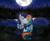 Size: 1024x843 | Tagged: safe, artist:northlights8, character:rainbow dash, character:soarin', species:pegasus, species:pony, ship:soarindash, g4, blushing, colored wings, colored wingtips, cute, dashabetes, ear fluff, forest, gradient wings, lake, looking at each other, male, moon, multicolored wings, night, open mouth, profile, shipping, soarinbetes, straight, wing fluff, wings