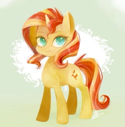 Size: 941x955 | Tagged: safe, artist:sibashen, character:sunset shimmer, species:pony, species:unicorn, colored pupils, cute, female, shimmerbetes, smiling, solo