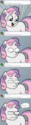 Size: 893x3572 | Tagged: safe, artist:lemondevil, character:sweetie belle, species:pony, species:unicorn, ask, biporarity, blank flank, female, filly, solo