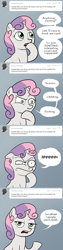 Size: 646x2584 | Tagged: safe, artist:lemondevil, character:sweetie belle, species:pony, species:unicorn, ask, biporarity, comic, female, filly, solo