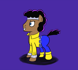 Size: 1500x1342 | Tagged: safe, artist:feralroku, oc, oc only, oc:strong runner, clothing, costume, halloween costume, luke cage, marvel, nightmare night costume, solo