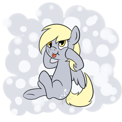 Size: 1000x1000 | Tagged: safe, artist:maplesunrise, character:derpy hooves, species:pony, silly, silly pony