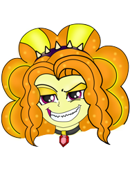 Size: 1296x1728 | Tagged: safe, artist:blazingdazzlingdusk, character:adagio dazzle, my little pony:equestria girls, evil grin, female, grin, looking at you, simple background, smiling, solo, transparent background
