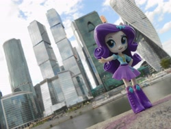 Size: 4608x3456 | Tagged: safe, artist:7yashka7, artist:synch-anon, character:rarity, my little pony:equestria girls, absurd resolution, boots, clothing, doll, equestria girls minis, eqventures of the minis, high heel boots, irl, jewelry, moscow, necklace, photo, pony ears, russia, russian, skirt, solo, toy