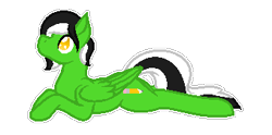 Size: 340x169 | Tagged: safe, artist:anxiouslilnerd, oc, oc only, oc:lime light, species:pegasus, species:pony, commission, cute, pagedoll, simple background, solo, transparent background, ych result