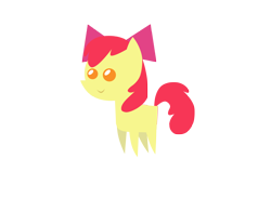 Size: 3182x2327 | Tagged: safe, artist:aborrozakale, character:apple bloom, species:pony, adorabloom, bow, cute, female, hair bow, high res, pointy ponies, red hair, red tail, simple background, smiling, solo, transparent background