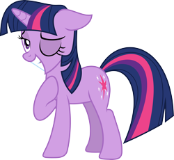 Size: 5000x4592 | Tagged: safe, artist:xpesifeindx, character:twilight sparkle, character:twilight sparkle (unicorn), species:pony, species:unicorn, episode:lesson zero, g4, my little pony: friendship is magic, absurd resolution, female, grin, hoof on chest, mare, one eye closed, simple background, smiling, solo, squee, transparent background, vector