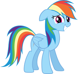 Size: 5000x4795 | Tagged: safe, artist:xpesifeindx, character:rainbow dash, species:pegasus, species:pony, episode:it's about time, g4, my little pony: friendship is magic, absurd resolution, cute, female, grin, mare, nervous, nervous grin, simple background, smiling, solo, transparent background, vector