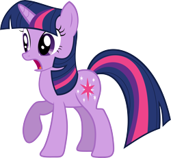 Size: 5000x4596 | Tagged: safe, artist:xpesifeindx, character:twilight sparkle, character:twilight sparkle (unicorn), species:pony, species:unicorn, absurd resolution, female, mare, open mouth, raised hoof, simple background, solo, transparent background, vector
