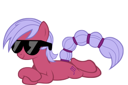 Size: 5681x3765 | Tagged: safe, artist:aborrozakale, species:earth pony, species:pony, absurd resolution, female, high res, mare, ponyscopes, prone, scorpio, simple background, solo, sunglasses, transparent background, vector, zodiac