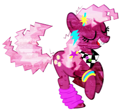 Size: 900x810 | Tagged: safe, artist:uxyd, edit, character:cheerilee, species:earth pony, species:pony, 80s, 80s cheerilee, aesthetics, bracelet, braces, eyes closed, female, jewelry, leg warmers, mare, open mouth, simple background, solo, sticker, transparent background, vaporwave