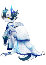 Size: 1712x2374 | Tagged: safe, artist:dormin-dim, oc, oc only, oc:soul silver, species:pony, clothing, dress, female, mare, simple background, transparent background