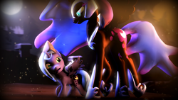 Size: 1920x1080 | Tagged: safe, artist:lunar57, character:nightmare moon, character:princess luna, species:pony, 3d, female, filly, s1 luna, size difference, source filmmaker, woona, younger