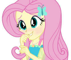 Size: 9000x7680 | Tagged: safe, artist:efk-san, character:fluttershy, episode:driving miss shimmer, g4, my little pony: equestria girls, my little pony:equestria girls, absurd resolution, blushing, choose fluttershy, clothing, cute, cyoa, female, geode of empathy, magical geodes, photo, shyabetes, simple background, smiling, solo, thinking, transparent background, vector
