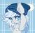 Size: 500x477 | Tagged: source needed, safe, artist:cabbage-arts, oc, oc only, oc:silver puff, oc:snow puff, species:bat pony, species:pony, abstract background, bat wings, clothing, colored pupils, cute, female, hat, icon, looking at you, mare, ocbetes, simple background, solo, wings
