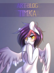 Size: 2063x2791 | Tagged: safe, artist:timkaa, oc, oc only, species:pegasus, species:pony, female, hooves together, mare, solo, text
