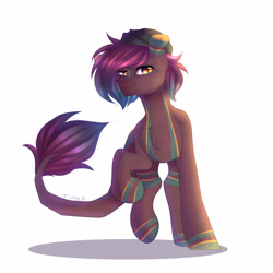 Size: 3000x3000 | Tagged: safe, artist:timkaa, oc, oc only, species:pony, clothing, female, hat, looking at you, mare, simple background, solo, white background