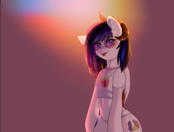 Size: 754x573 | Tagged: safe, artist:timkaa, oc, oc only, species:pegasus, species:pony, clothing, female, glasses, jewelry, mare, necklace, panties, shirt, solo, t-shirt, underwear