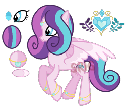 Size: 590x501 | Tagged: safe, artist:superrosey16, oc, oc:crystal heart, parent:princess cadance, parent:shining armor, parents:shiningcadance, species:crystal pony, species:pegasus, species:pony, crystallized, female, mare, offspring, simple background, solo, transparent background, watermark