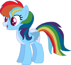 Size: 410x372 | Tagged: safe, artist:westrail642fan, character:rainbow dash, species:pegasus, species:pony, alternate design, alternate timeline, alternate universe, female, mare, rise and fall, simple background, solo, transparent background